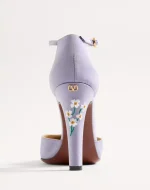 Valentino Hi Dolly Fabric Pumps With Floral Embroidery 105Mm - Image 2